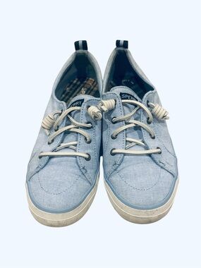 Sperry Chambray Light Blue Slip-On Sneakers Size 8.5
